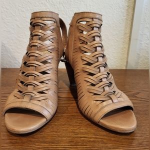 Vince Camuto Leather Open Toe Heel